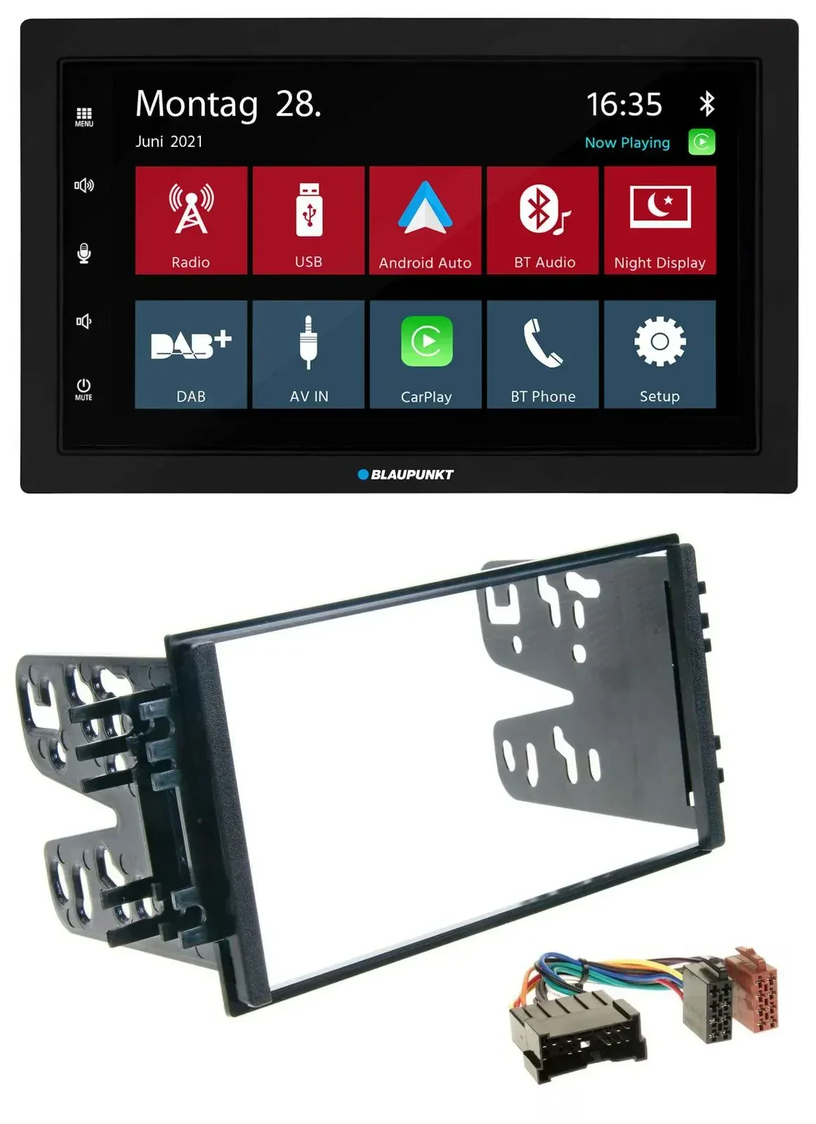 Blaupunkt MP3 Bluetooth DAB 2DIN USB Autoradio für Kia Carnival (2001-2005)