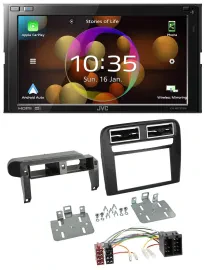 JVC DAB MP3 2DIN Bluetooth USB Autoradio für Fiat Grande Punto 2005-2009 schwarz