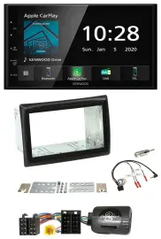 Kenwood Bluetooth Lenkrad DAB USB 2DIN Autoradio für Renault Megane II 2005-2008