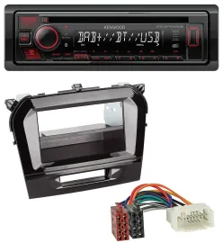 Kenwood MP3 CD USB Bluetooth DAB Autoradio für Suzuki Vitara (ab 2015)