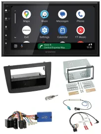 Kenwood DAB Bluetooth USB Lenkrad 2DIN Autoradio für Alfa Romeo Mito ISO 955 13-