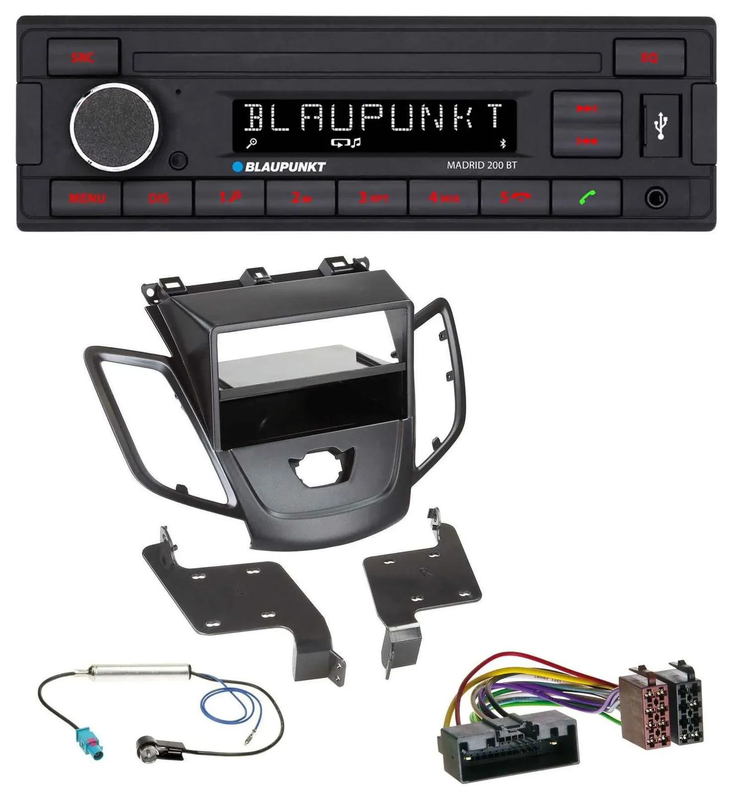 Blaupunkt USB AUX Bluetooth MP3 Autoradio für Ford Fiesta 10-17 JA8 ohne Display
