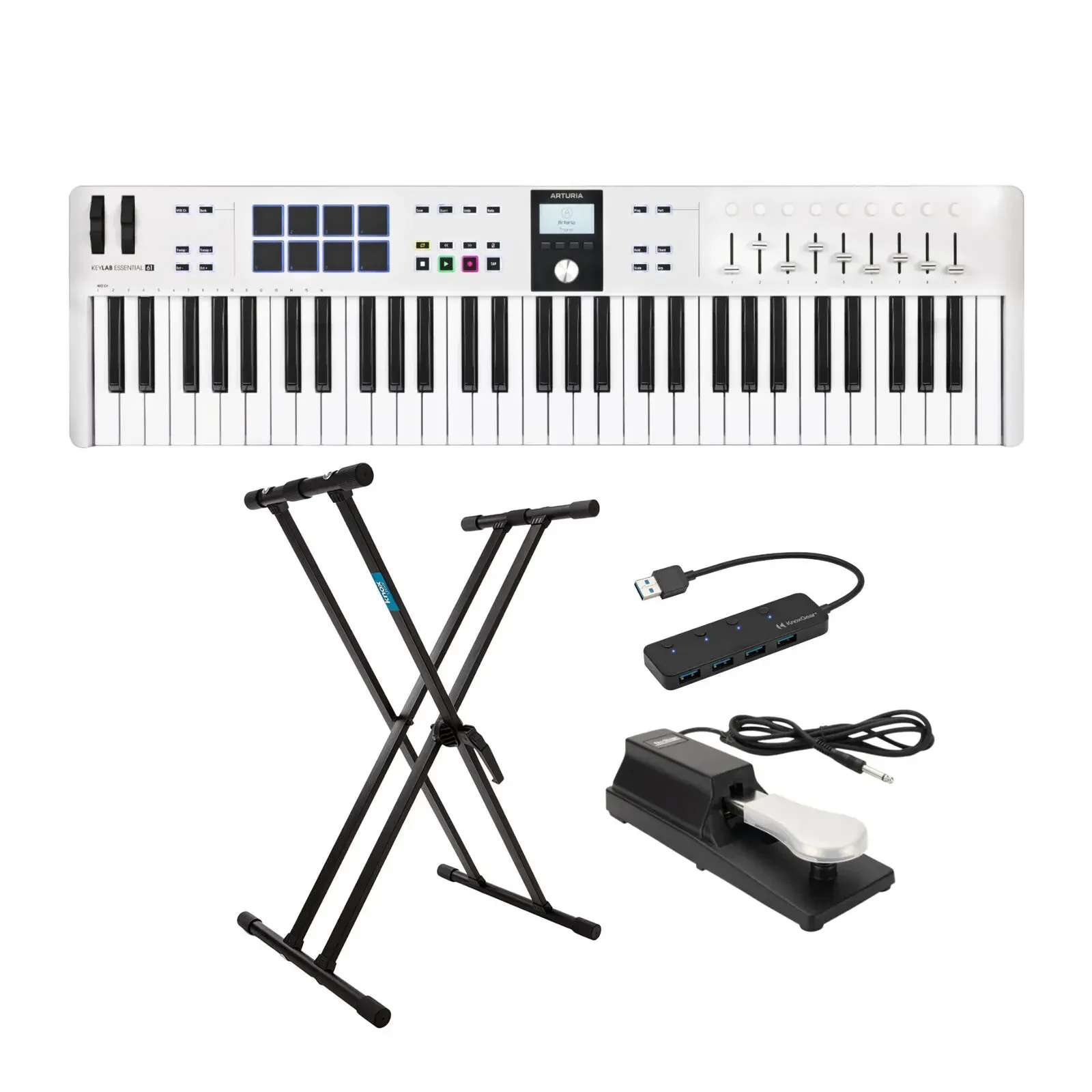 MIDI-клавиатура Arturia KeyLab Essential 61 mk3 (набор) со стойкой