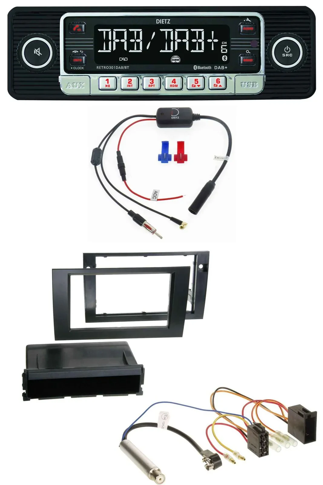 Dietz MP3 DAB Bluetooth USB Autoradio für Audi A4 B6 B7 2001-2008 Symphony ISO