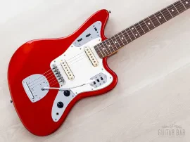1999 Fender Jaguar '62 Vintage Reissue JG66-85 Candy Apple Red + Headstock, CIJ