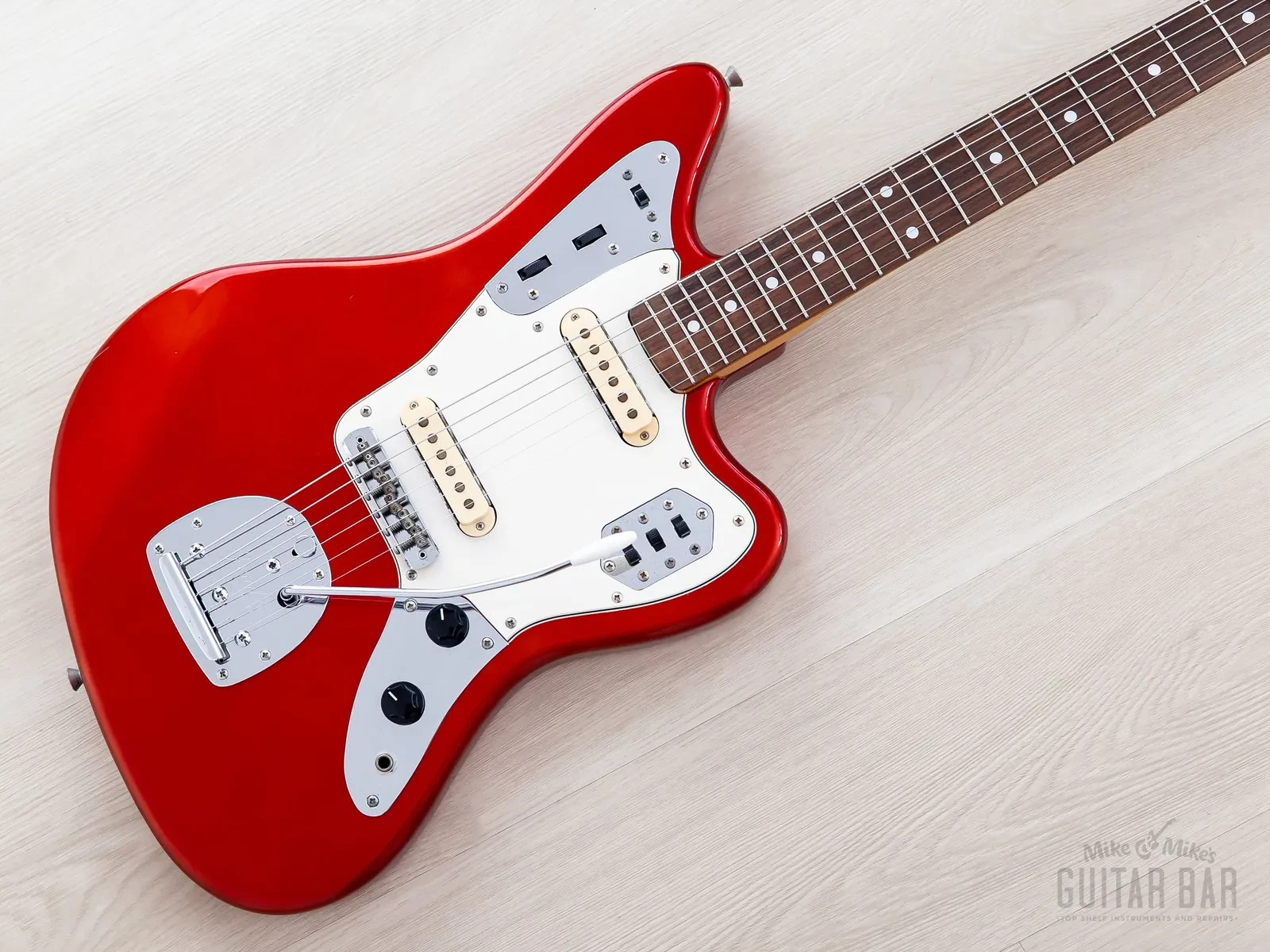 1999 Fender Jaguar '62 Vintage Reissue JG66-85 Candy Apple Red + Headstock, CIJ