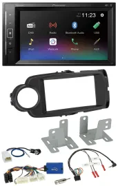 Автомагнитола Pioneer 2DIN, DAB, Bluetooth, USB, для Toyota Yaris (с 2014), черный