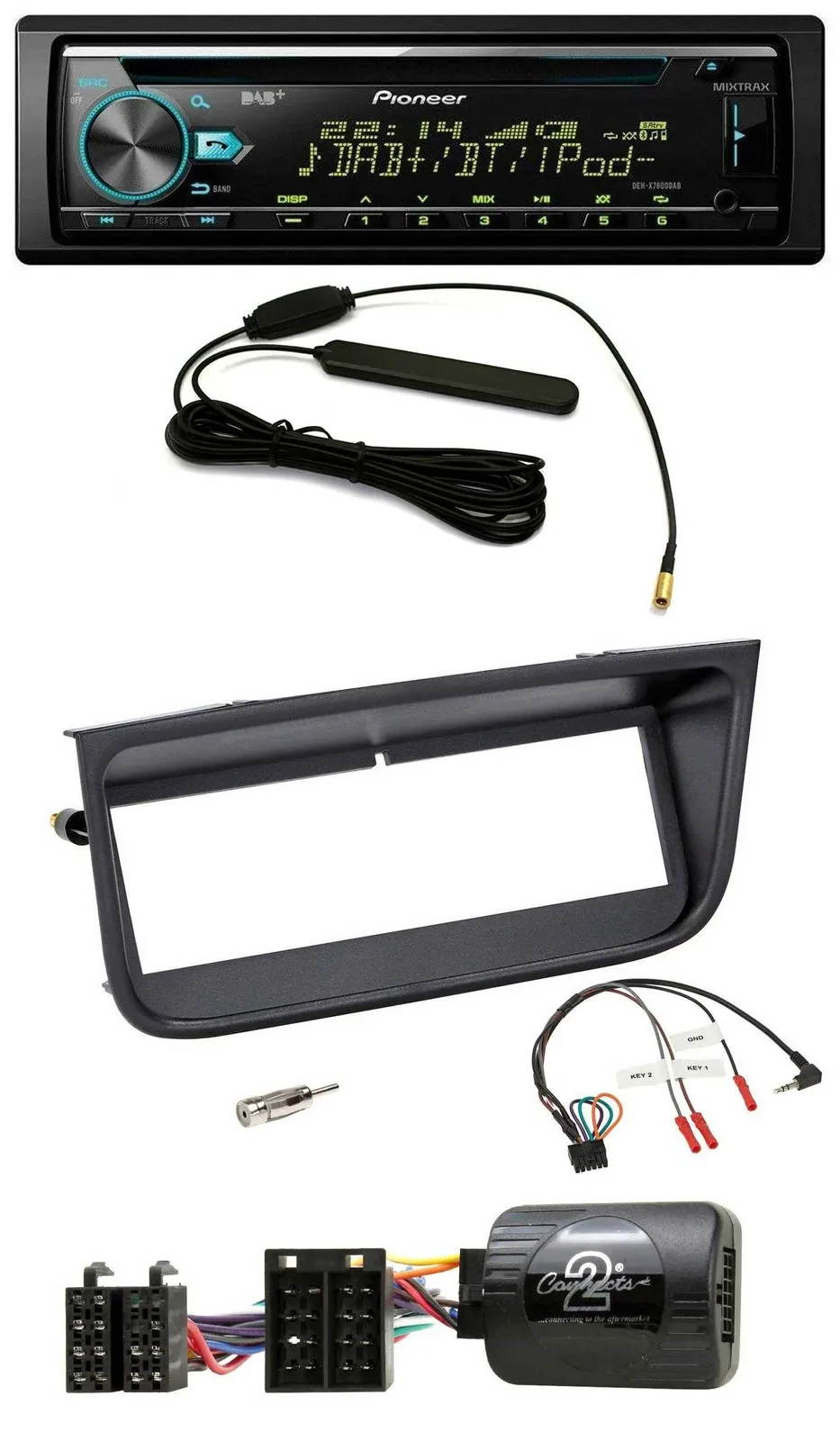 Pioneer CD MP3 Lenkrad DAB USB Autoradio für Peugeot 406 2002-2005