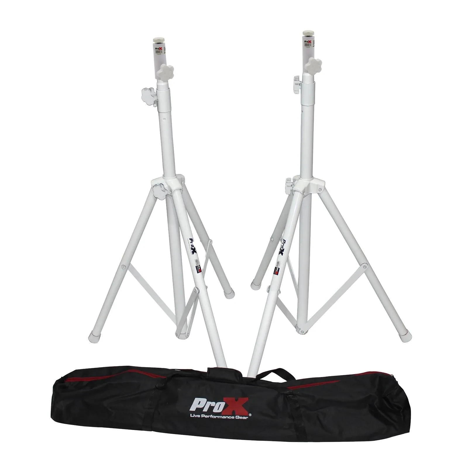 ProX T-SS28P White 4-7' Adjustable Tripod Set with Two X-LS64WH Mounts
