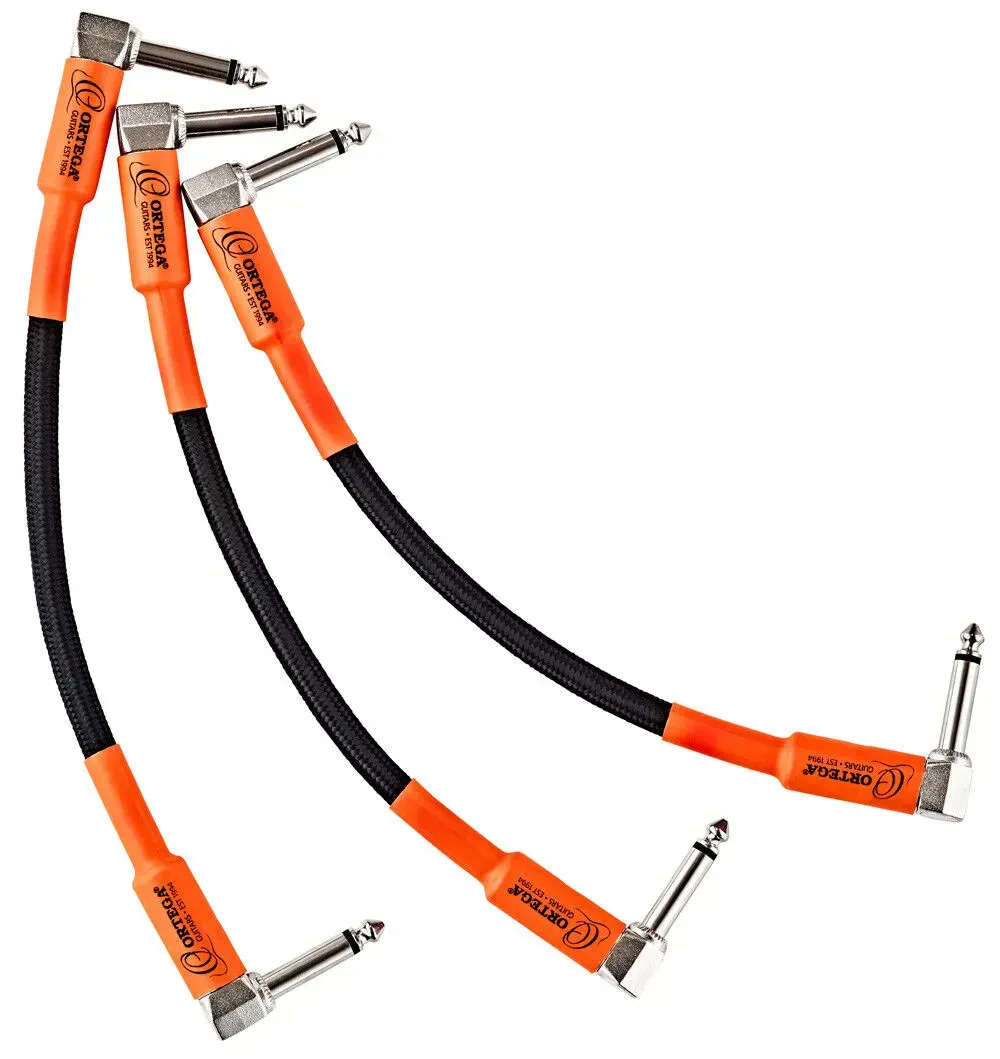 Патч-кабель инструментальный Ortega OECPA3-06 Black Orange 0.18 м (3 штуки)
