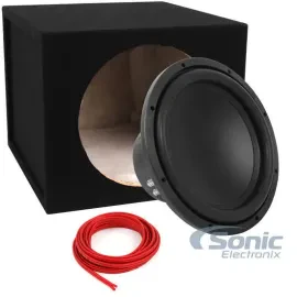 12" NVX VSW122v2 Subwoofer  + Sealed Enclosure + FREE Speaker Wire