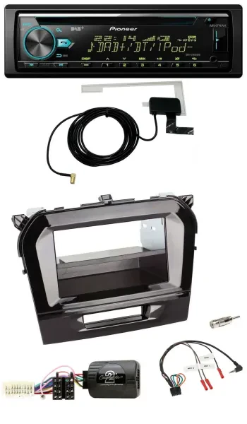 Pioneer MP3 Lenkrad CD USB DAB Autoradio für Suzuki Vitara ab 2015 piano schwarz