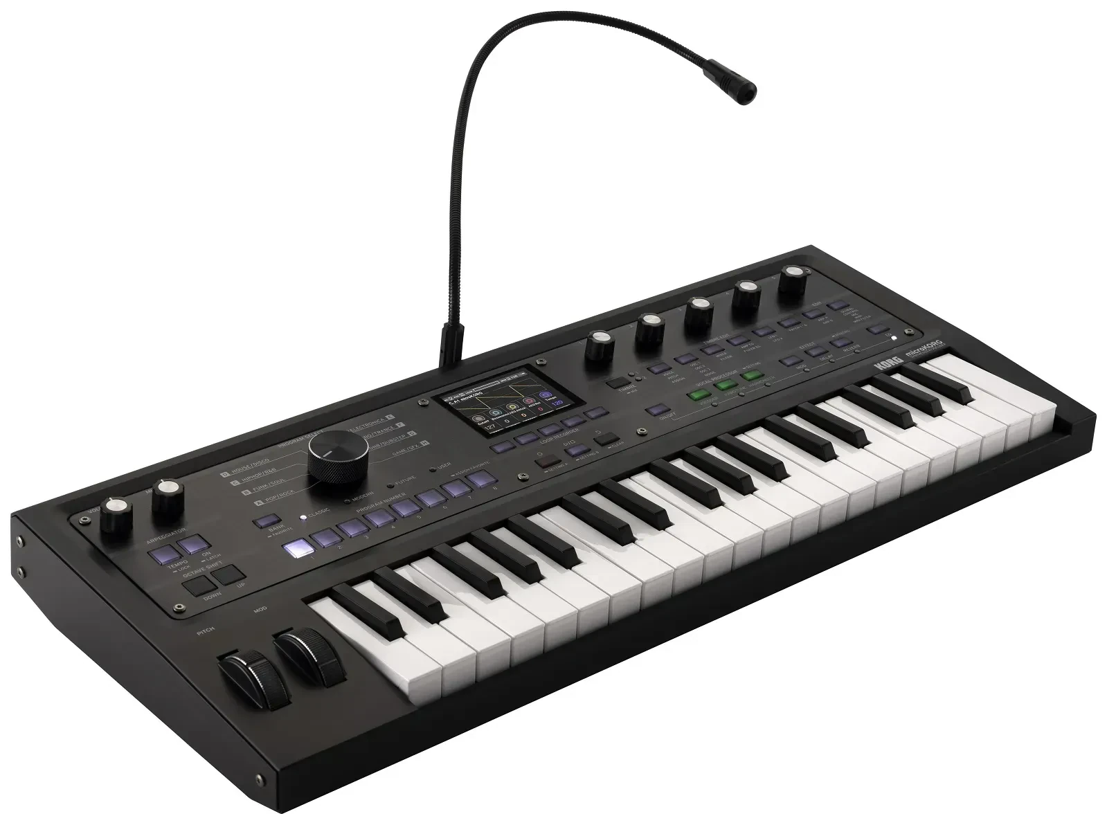 Синтезатор KORG microKORG2 MBK 37-Key, 8 голосов, с вокодером, дисплей 2.8", черный