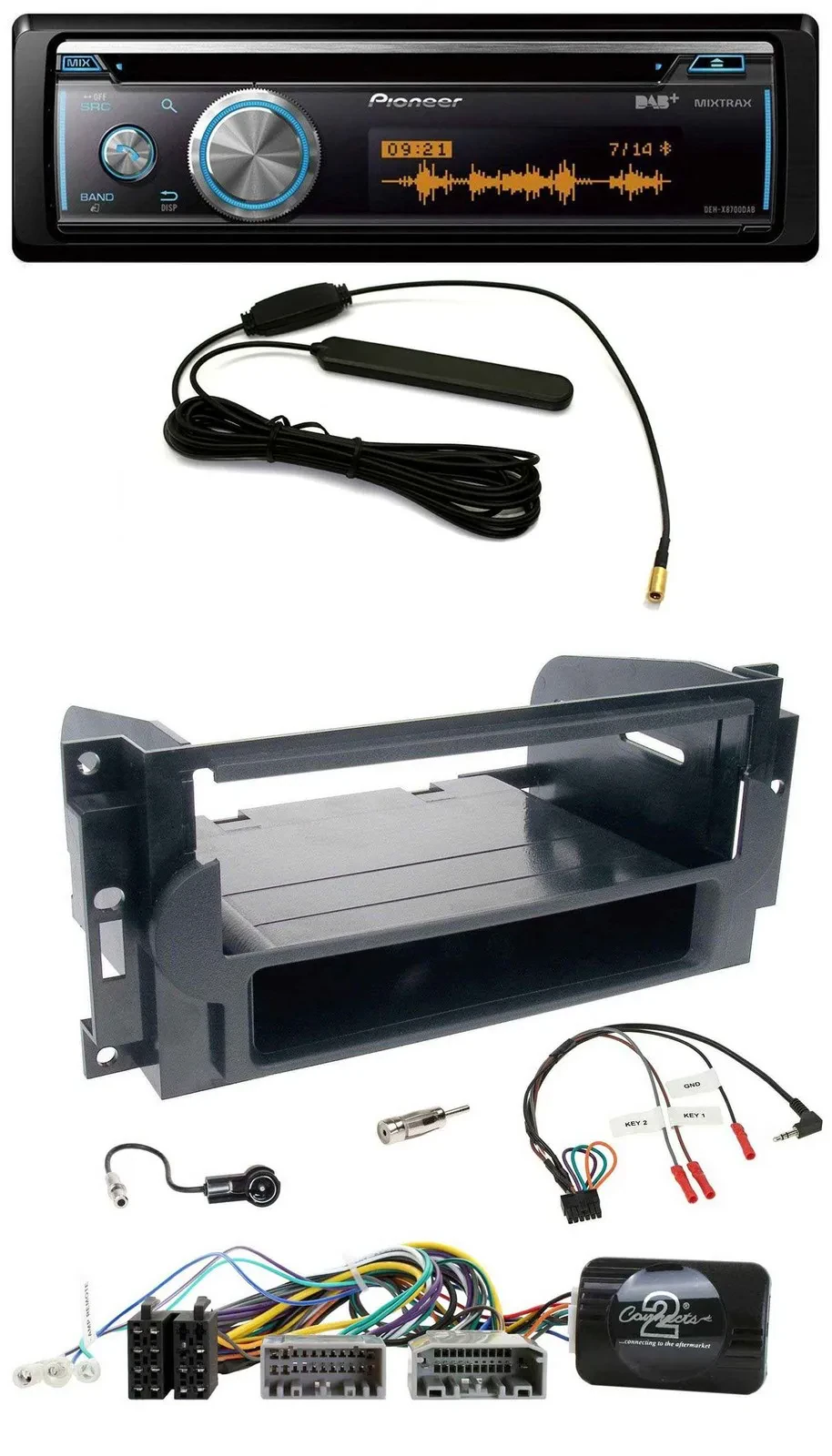 Pioneer CD USB Bluetooth DAB Lenkrad Autoradio für Dodge / Jeep