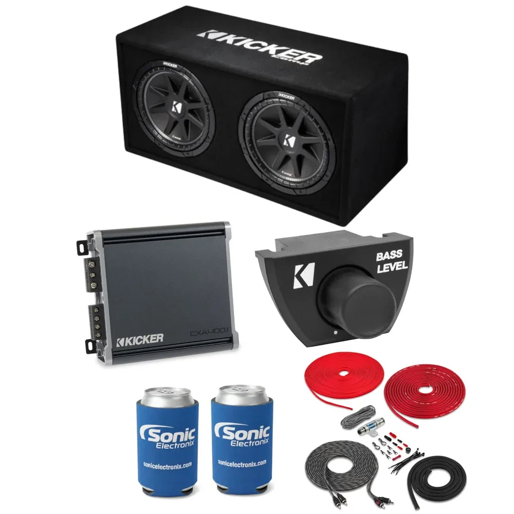 Автомобильный сабвуфер Kicker 43DC122 12", 2 шт., с усилителем, пультом и комплектом установки (набор)