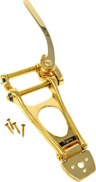 Genuine Bigsby B12 Vibrato Tailpiece with Tremolo Bar, Gold