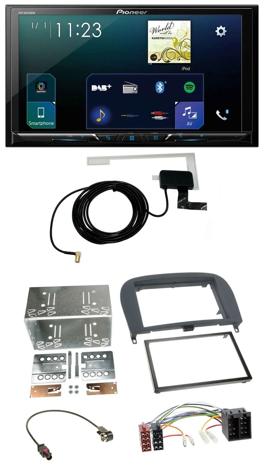 Автомагнитола для Mercedes SL-Klasse (2001–2011) Pioneer 2-DIN, DAB, USB, MP3, Bluetooth