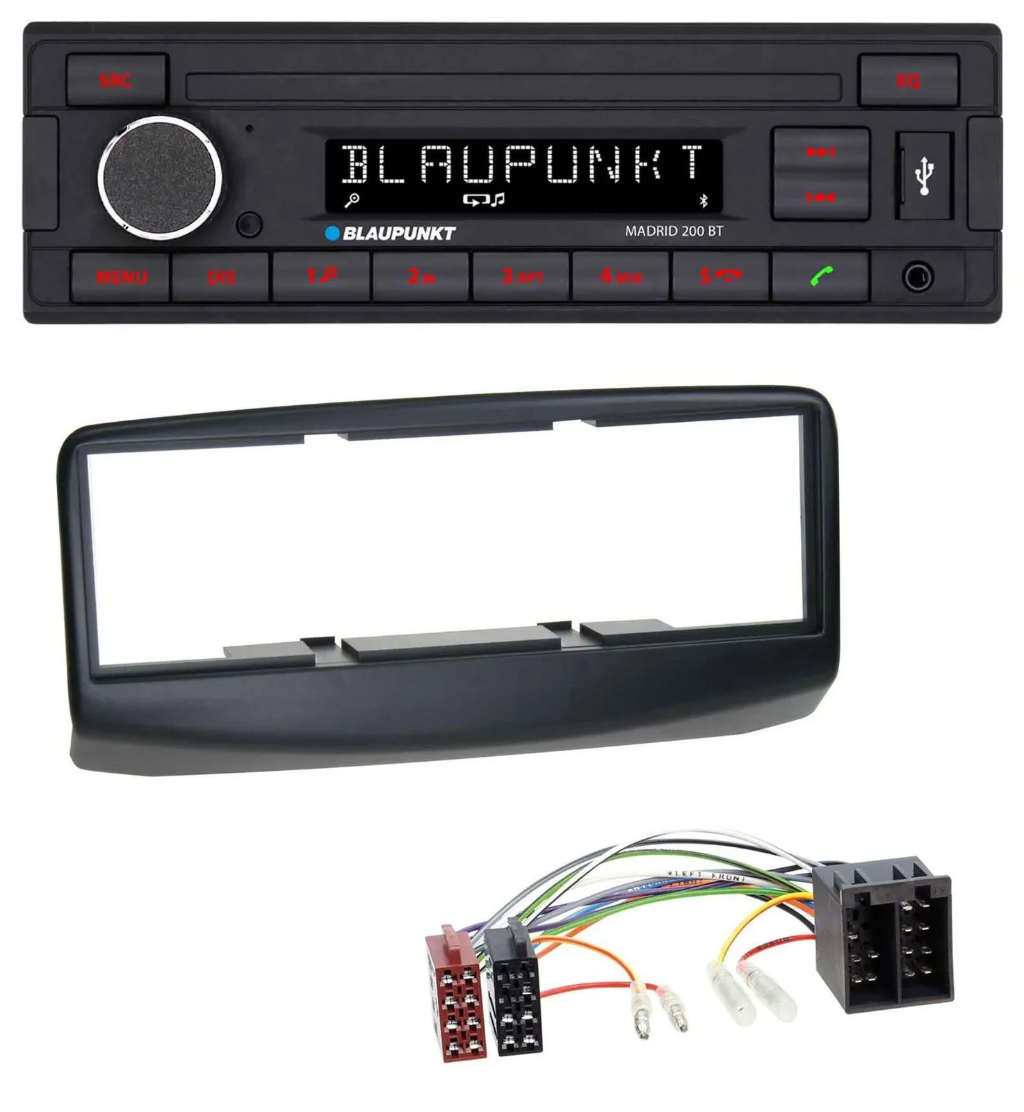 Blaupunkt USB AUX Bluetooth MP3 Autoradio für Fiat Multipla 186 Facelift 2006-20