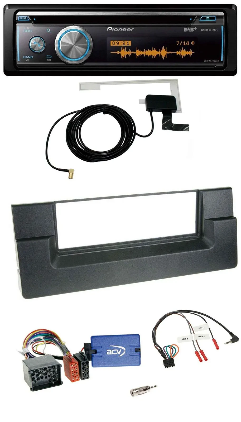 Pioneer Bluetooth DAB Lenkrad USB CD Autoradio für BMW 5er E39 1996-2001