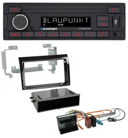 Автомагнитола для Citroën Jumper (2006–2011) Blaupunkt 1DIN MP3 USB AUX Quadlock, черный (piano black)