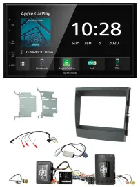 Kenwood Bluetooth Lenkrad DAB USB 2DIN Autoradio für Porsche Panamera Soundsyste