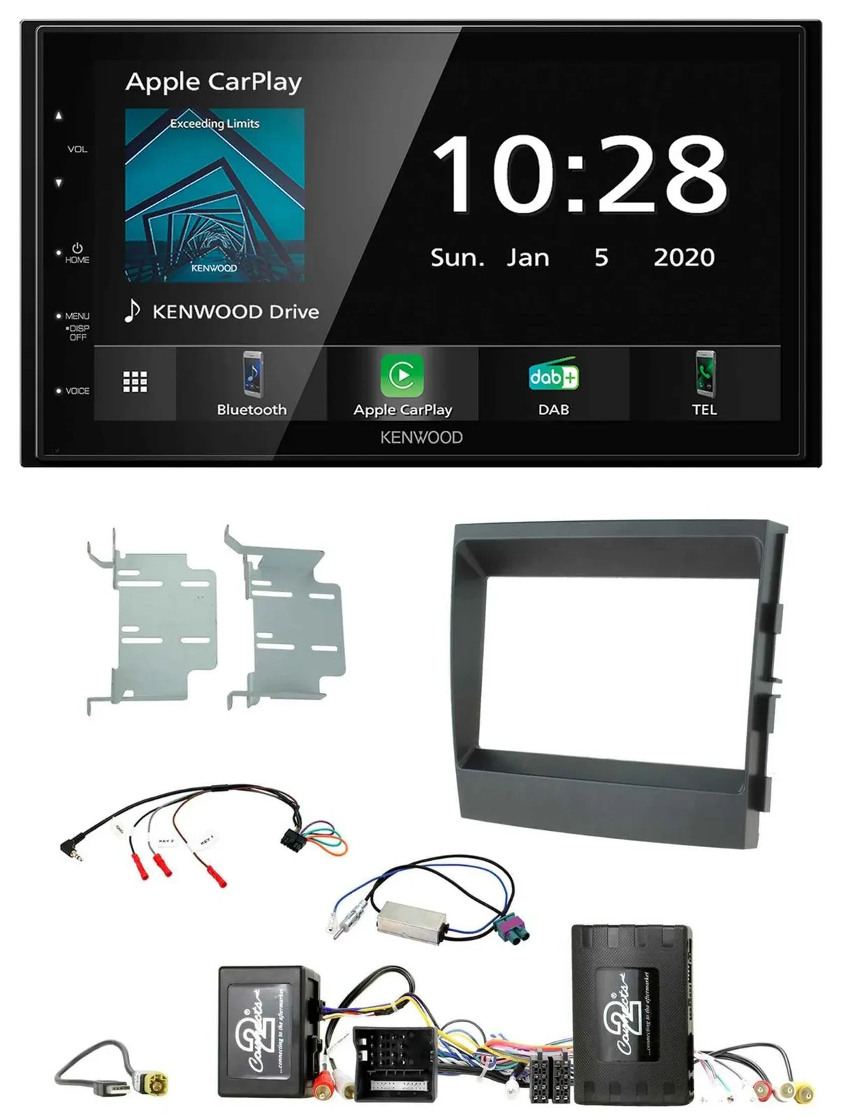 Kenwood Bluetooth Lenkrad DAB USB 2DIN Autoradio für Porsche Panamera Soundsyste