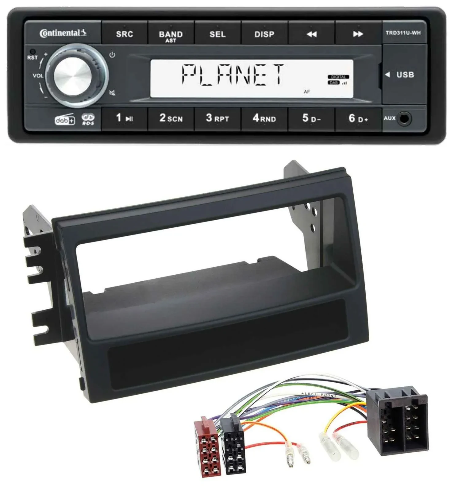 Continental MP3 AUX USB DAB 1DIN Autoradio für Kia Soul (AM, 2008-2011)