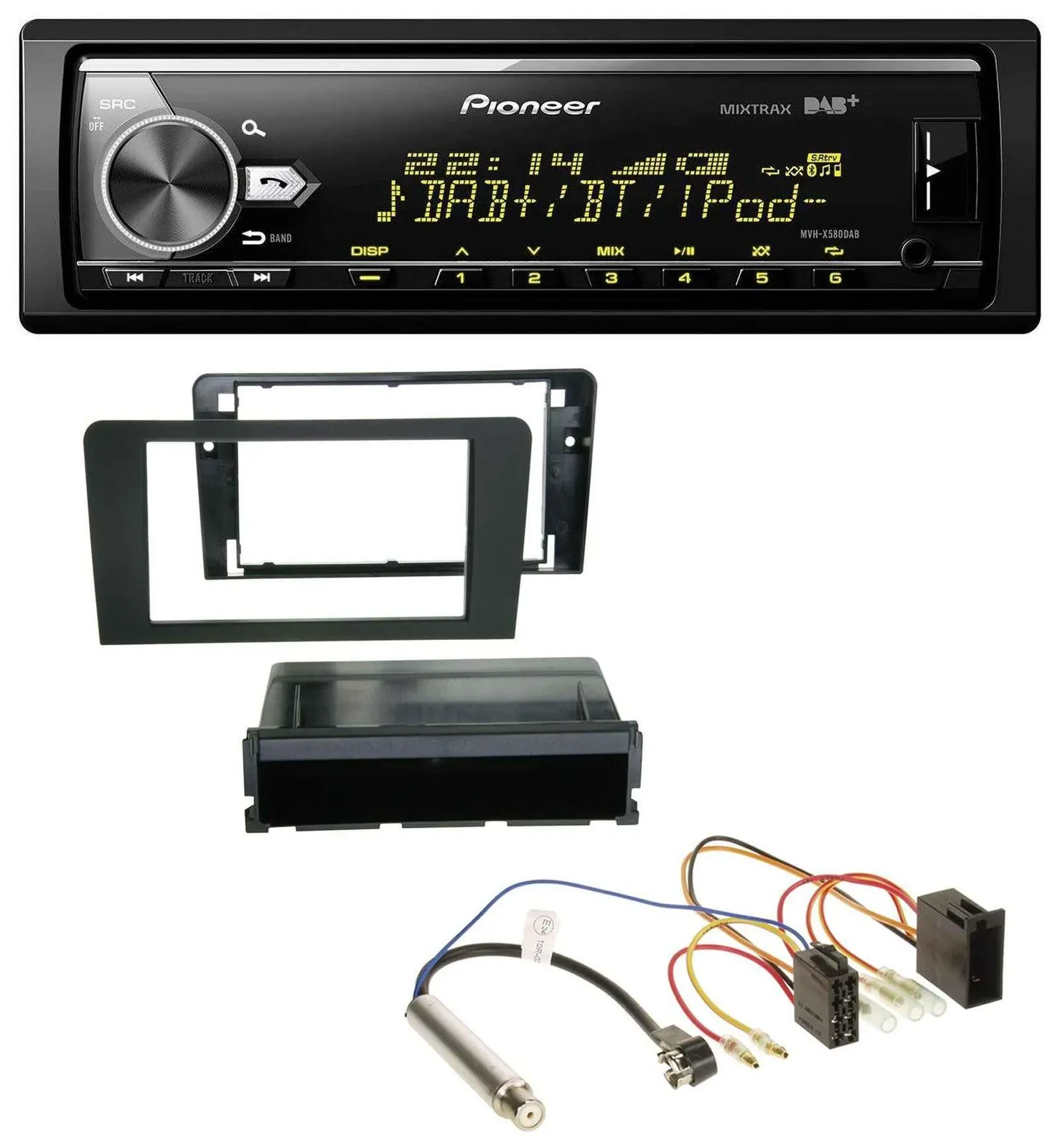 Автомагнитола Pioneer Bluetooth USB DAB MP3 для Audi A3 (8P, 2003–2006) Symphony ISO