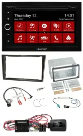 Blaupunkt 2DIN Lenkrad Bluetooth USB TMC DAB Navigation für Opel Corsa D Klavier