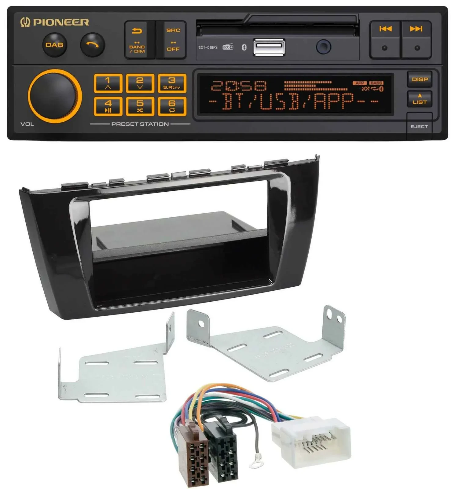 Pioneer DAB MP3 USB Bluetooth Autoradio für Mitsubishi Space Star A00 ab 13 Abla