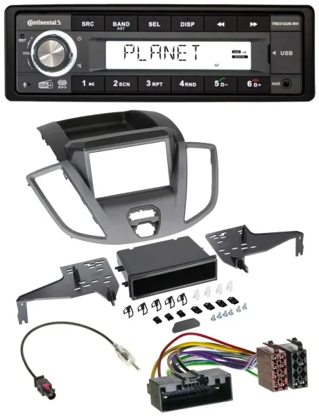 Continental USB 1DIN AUX DAB MP3 Autoradio für Ford Transit V363 (2014-2018)