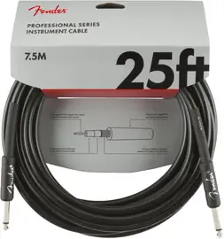 Инструментальный кабель Fender Professional Series Straight/Straight 25' Black