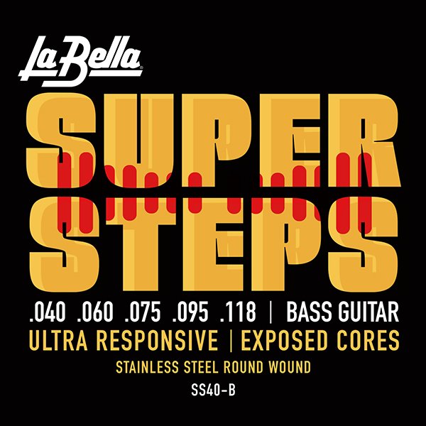 Комплект струн для 5-струнной бас-гитары La Bella SS40-B Super Steps