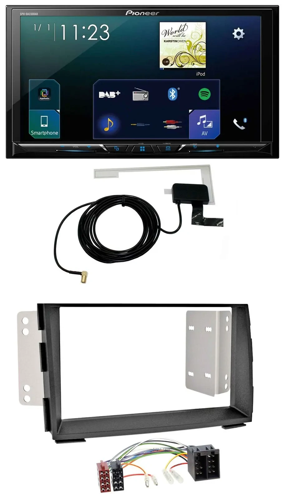 Pioneer 2DIN DAB USB MP3 Bluetooth Autoradio für Kia Venga (YN, ab 2009)