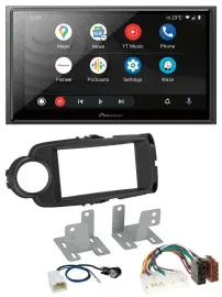 Автомагнитола для Toyota Yaris Pioneer 2 DIN, USB, DAB, MP3, Bluetooth, черный