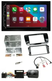 ESX 2DIN DAB USB Lenkrad Bluetooth Autoradio für Seat Ibiza ab 08 Klavierlack-sc