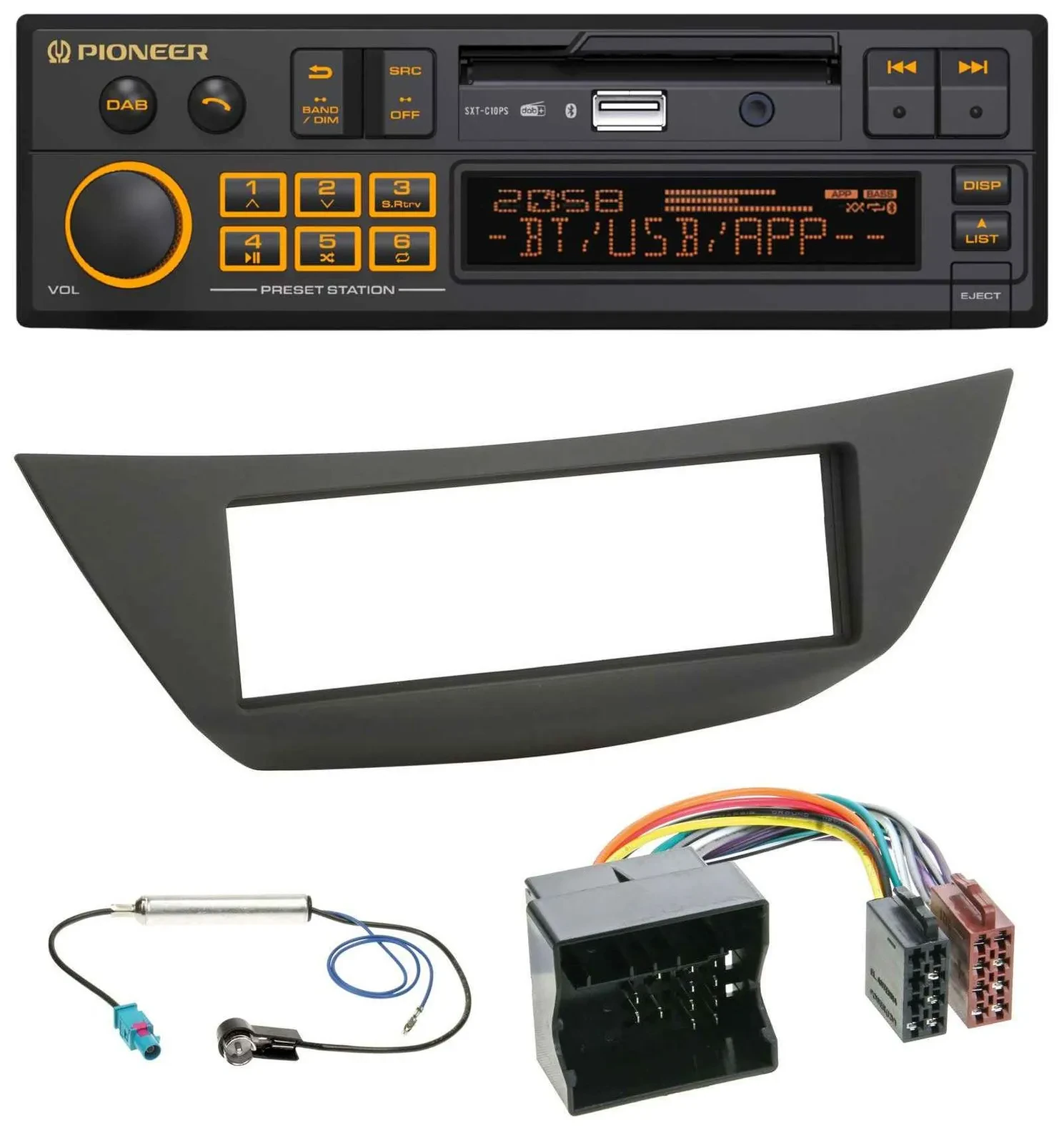 Pioneer DAB MP3 USB Bluetooth Autoradio für Renault Laguna 3 (ab 2008)