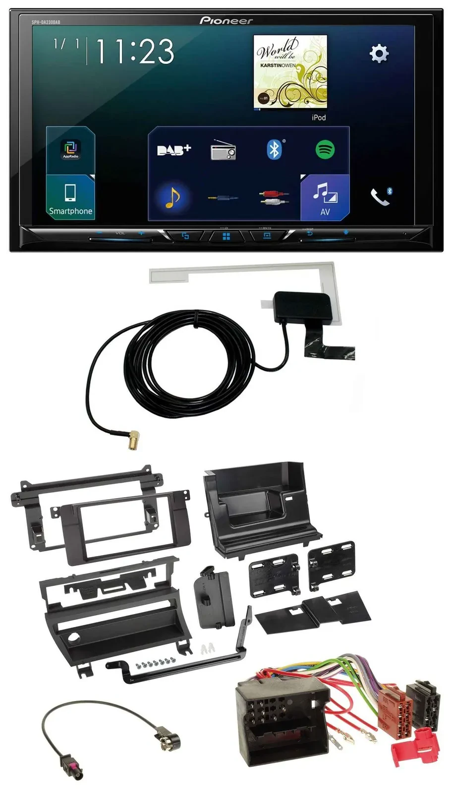 Pioneer 2DIN DAB USB MP3 Bluetooth Autoradio für BMW 3-er E46 2002-2006 1 Schalt