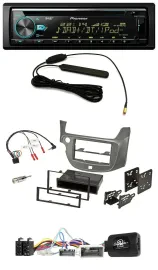 Автомагнитола для Honda Jazz (с 2014) Pioneer CD/MP3 DAB USB серебристая с поддержкой кнопок на руле