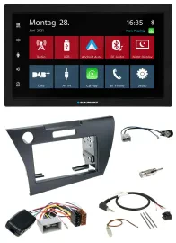 Blaupunkt Lenkrad Bluetooth DAB 2DIN USB Autoradio für Honda CR-Z 2010-2013
