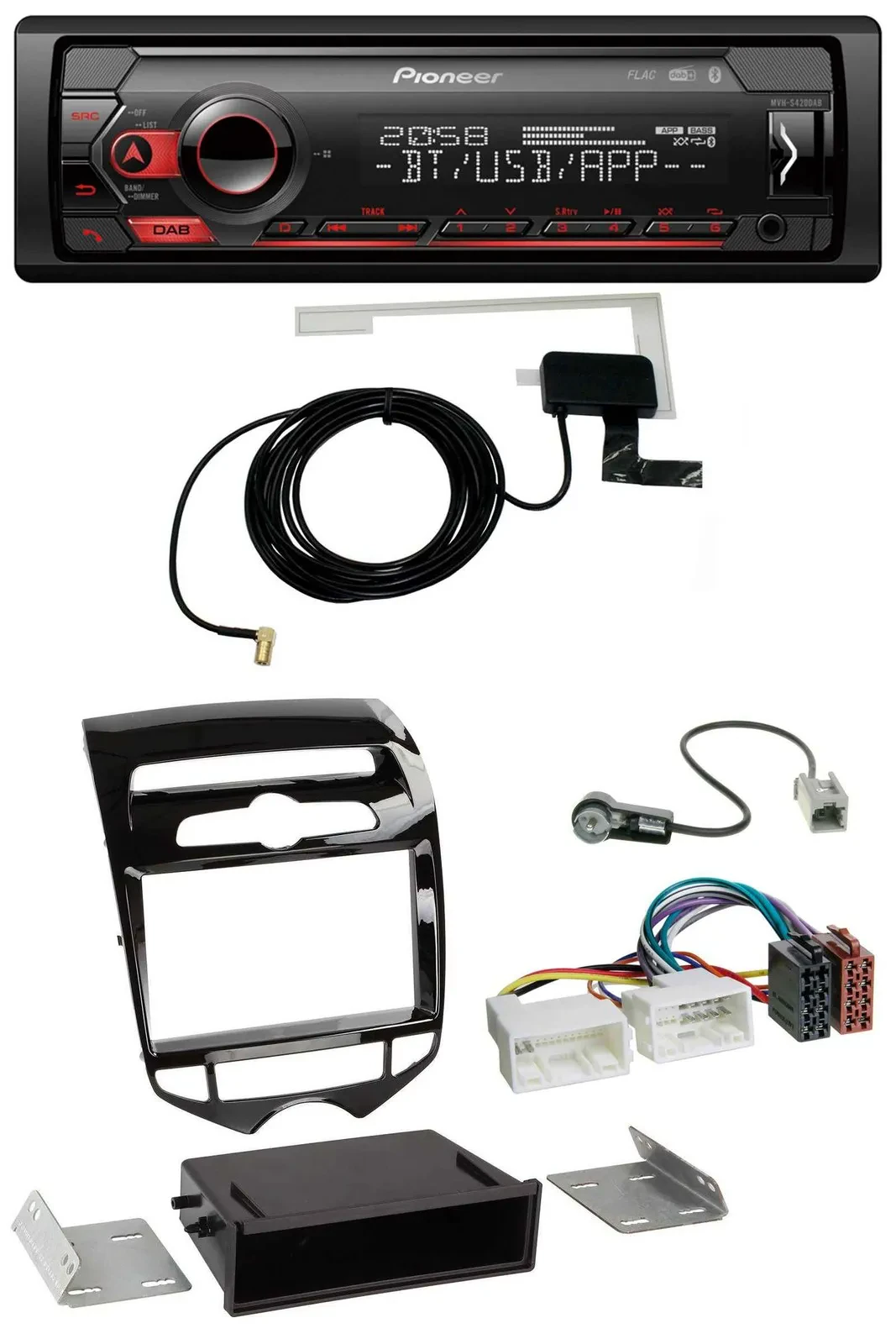 Pioneer DAB USB MP3 Bluetooth Autoradio für Hyundai ix20 ab 10 autom. Klima