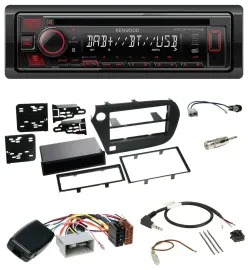 Kenwood Lenkrad CD USB Bluetooth DAB Autoradio für Honda Insight ZE2 2009-2013