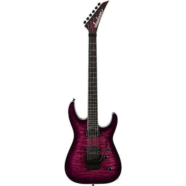 Электрогитара Jackson Pro Plus Series Dinky DKAQ Electric Guitar Transparent Purple Burst