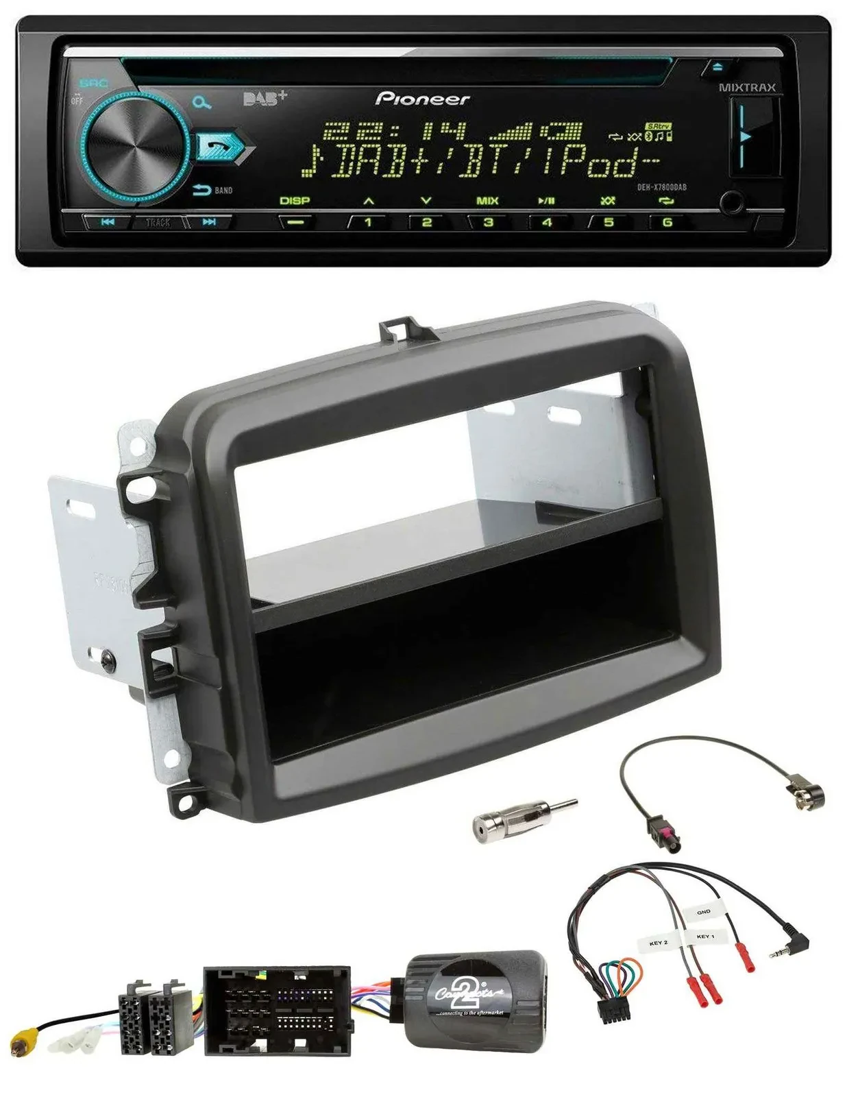 Автомагнитола для Fiat 500L (с 2012) Pioneer DAB, CD, USB, Bluetooth