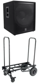 JBL Pro JRX218S 1,400 Watt 18" Inch Passive Subwoofer DJ Sub + Transport Cart