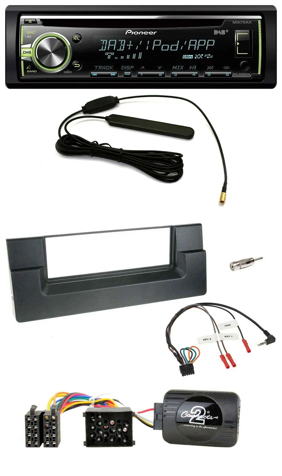 Pioneer MP3 USB CD DAB Lenkrad Autoradio für BMW 5er E39 1996-2004 Aktivsystem