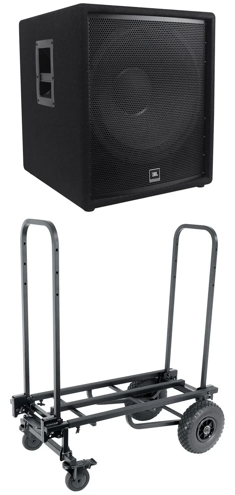 JBL Pro JRX218S 1,400 Watt 18" Inch Passive Subwoofer DJ Sub + Transport Cart
