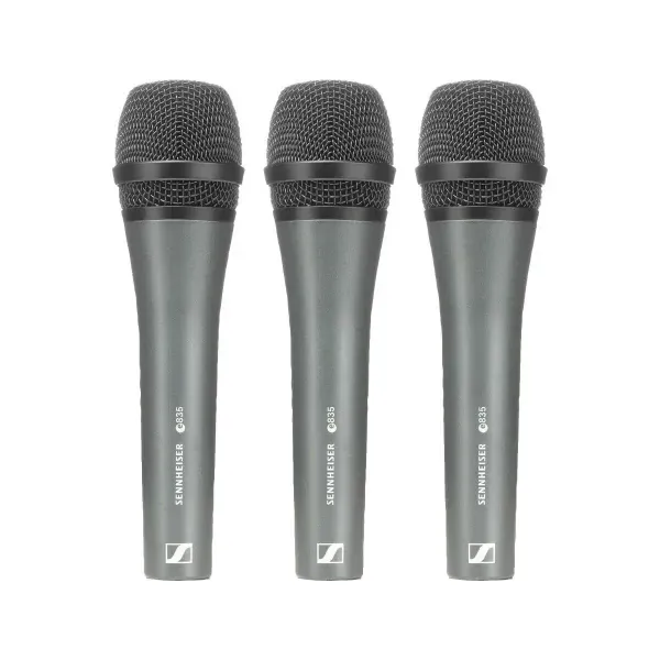 Вокальный микрофон Sennheiser E835 Black (3 штуки)