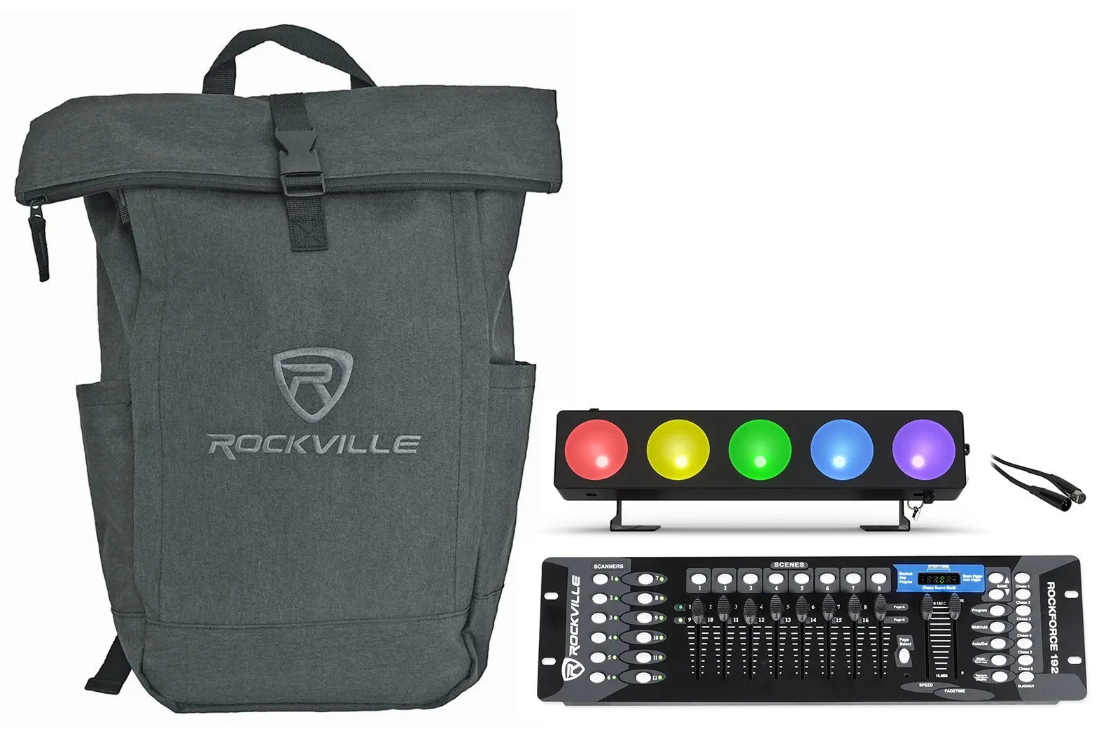 Прожектор CHAUVET DJ Core 5x1 ILS (набор) с DMX-контроллером, DMX-кабелем и сумкой для ноутбука