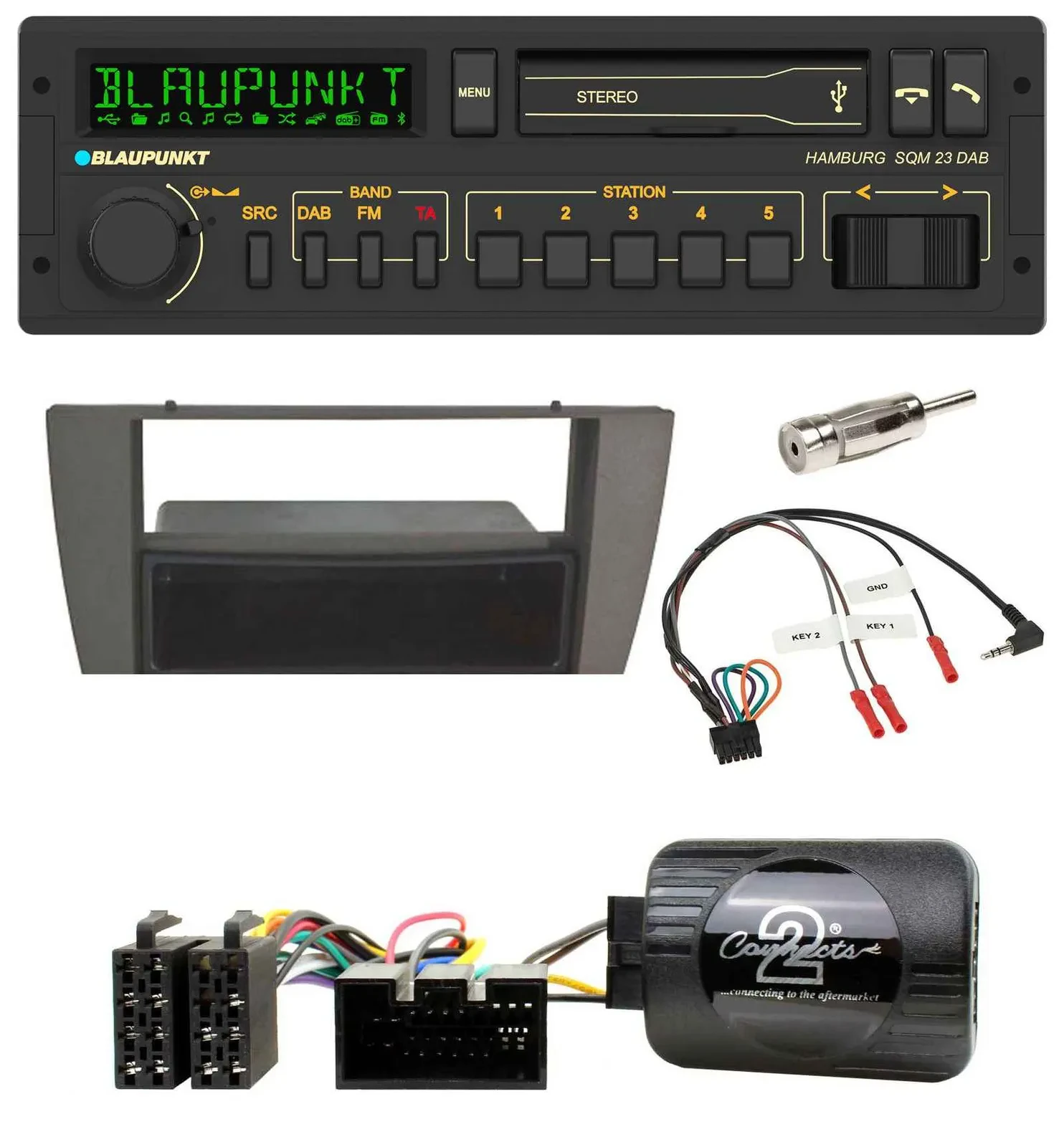 Blaupunkt USB DAB Bluetooth Lenkrad Autoradio für Jaguar X-Type S-Type 2003-2008